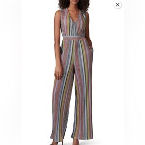 Multi Striped Wide Leg Jumpsuit size L KENDALL + KYLIE